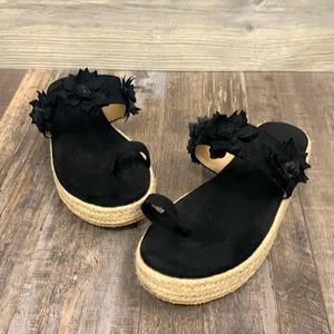 Black Sandals Size 6